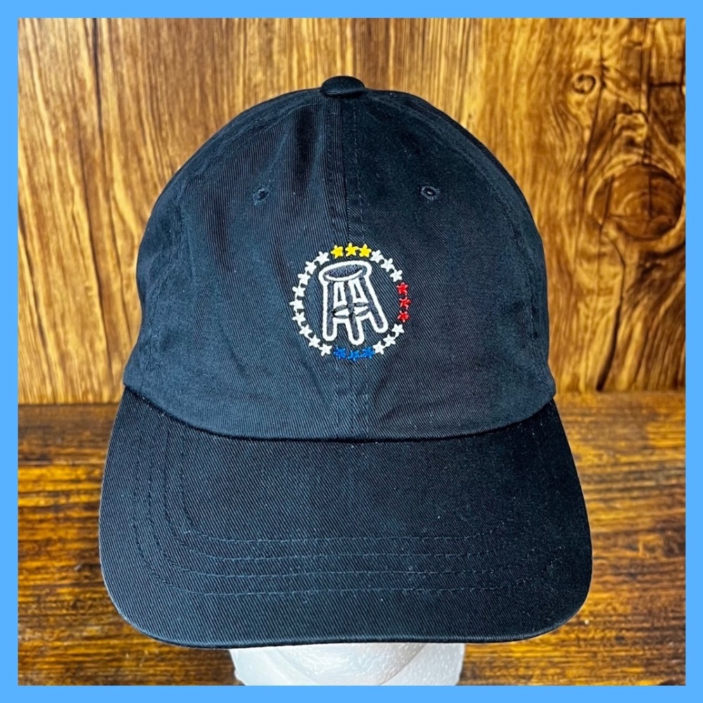 Barstool Sports Hat Cap Mens Black Adjustable Strapback Dad Classic Stool Stars‎